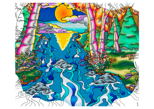 Original artwork of landscape by Youth Unlimited staff Tim Huff
