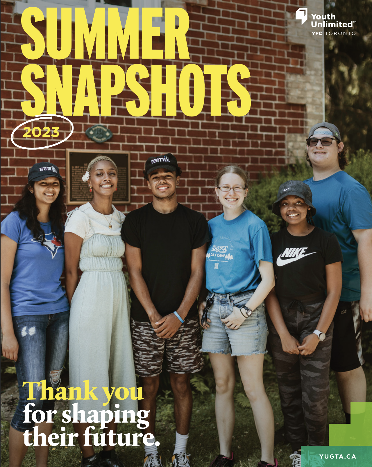 Group of youth on cover of Summer Snapshots